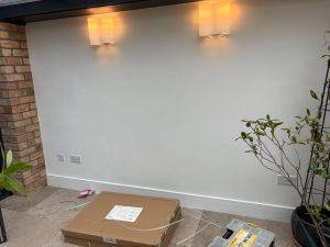 Wall light and socket installation